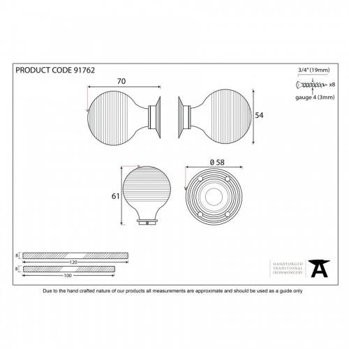 Ebony and PB Cottage Mortice/Rim Knob Set